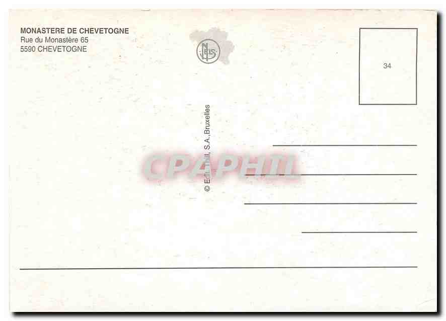 CPM Monastere de Chevetogne Rue du Monastere Chevetogne  — Rückseite