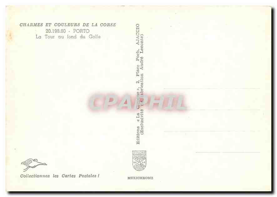 CPM Porto La Tour au fond du Golfe  — Rückseite