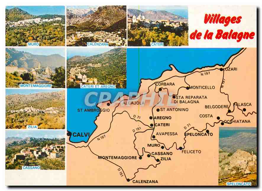 CPM Corse Ile de Beaute Paradis d'ete Villages de la Balagne 