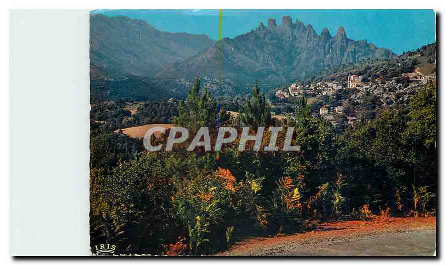 CPM Zonza Vue generale au fond les Aiguilles de Bavella 