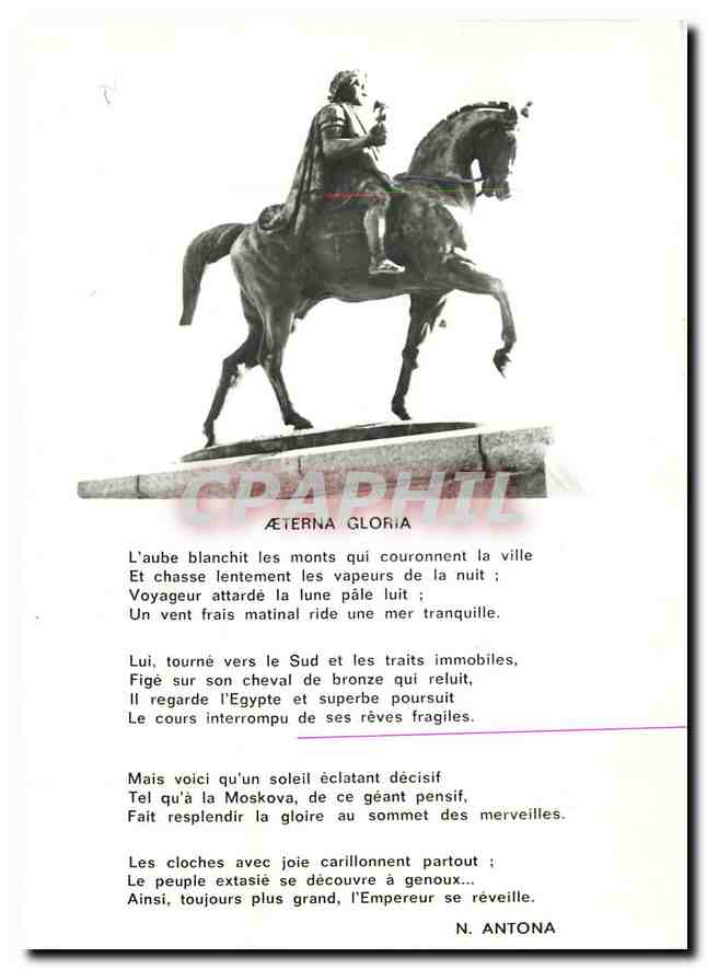 CPM La Corse Images et Poesies La Statue de l'Empereur a Ajaccio 