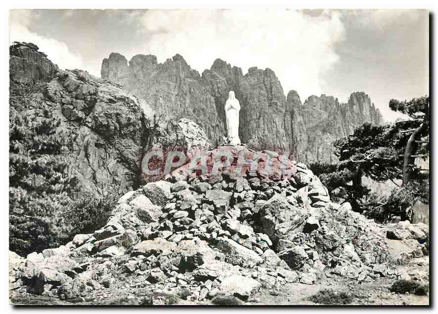 CPM La Corse Ile de Beaute Col de Bavella Statue de Notre Dame des Neiges 