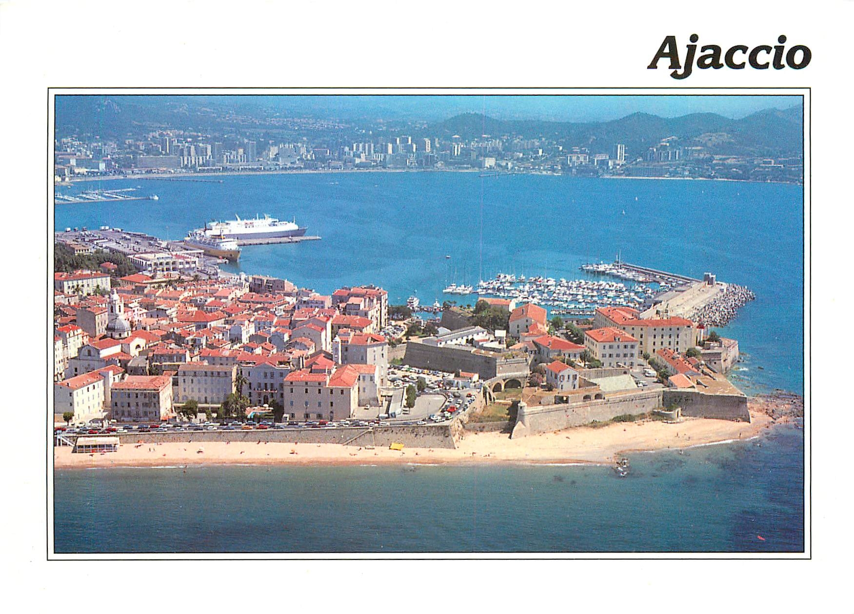 CPM Corse Ile de Beaute Paradis d'ete Ajaccio Vue generale aerienne 