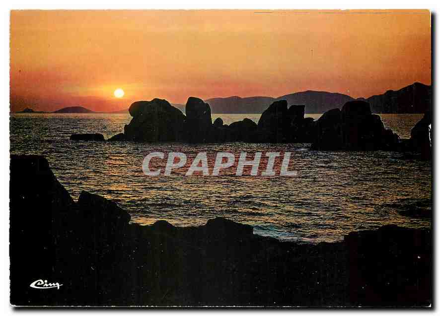 CPM Corse Ile de Beaute Paradis d'ete Coucher de Soleil 