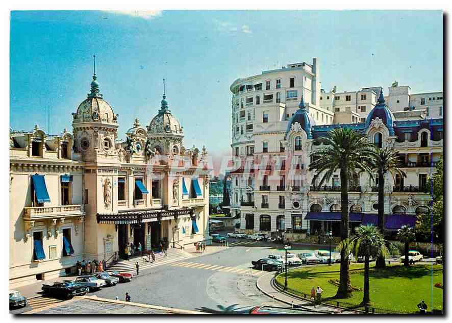 CPM Monte Carlo L'Hotel de Paris et le facade du Casino 