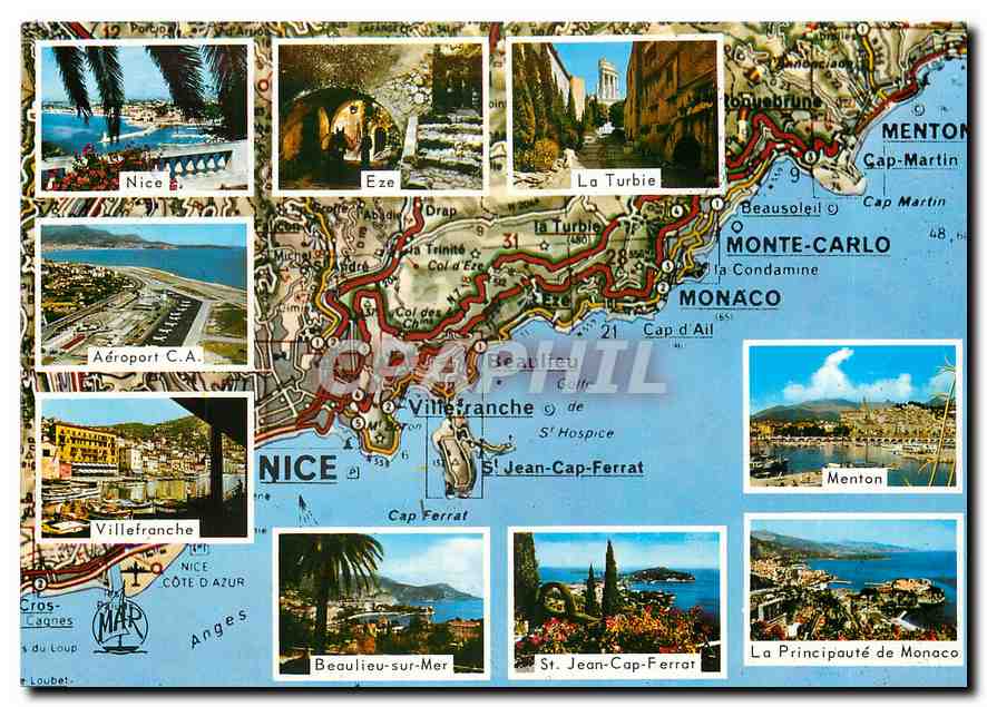CPM Menton French Riviera Principaute de Monaco 