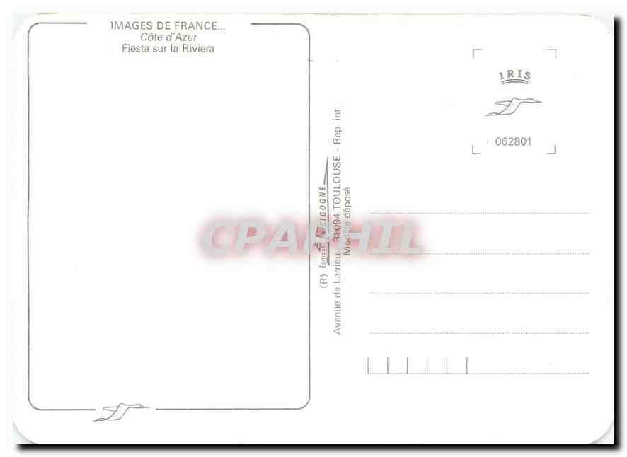 CPM Cote d'Azur Fiesta sur la Riviera  — Verso
