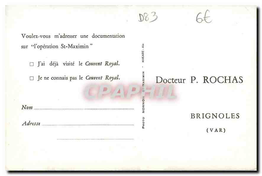 CPM Brignoles Var  — Rückseite