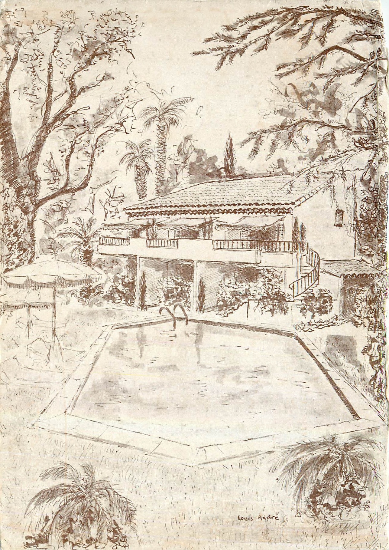 CPM Hotel Beausejour Juan les Pins Vue de la Villa Hotel et la piscine 