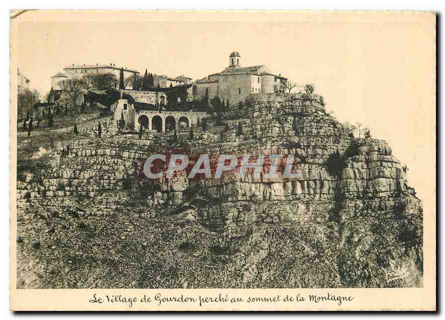 CPM Le Village de Gourdon perche au sommet de la Montagne 