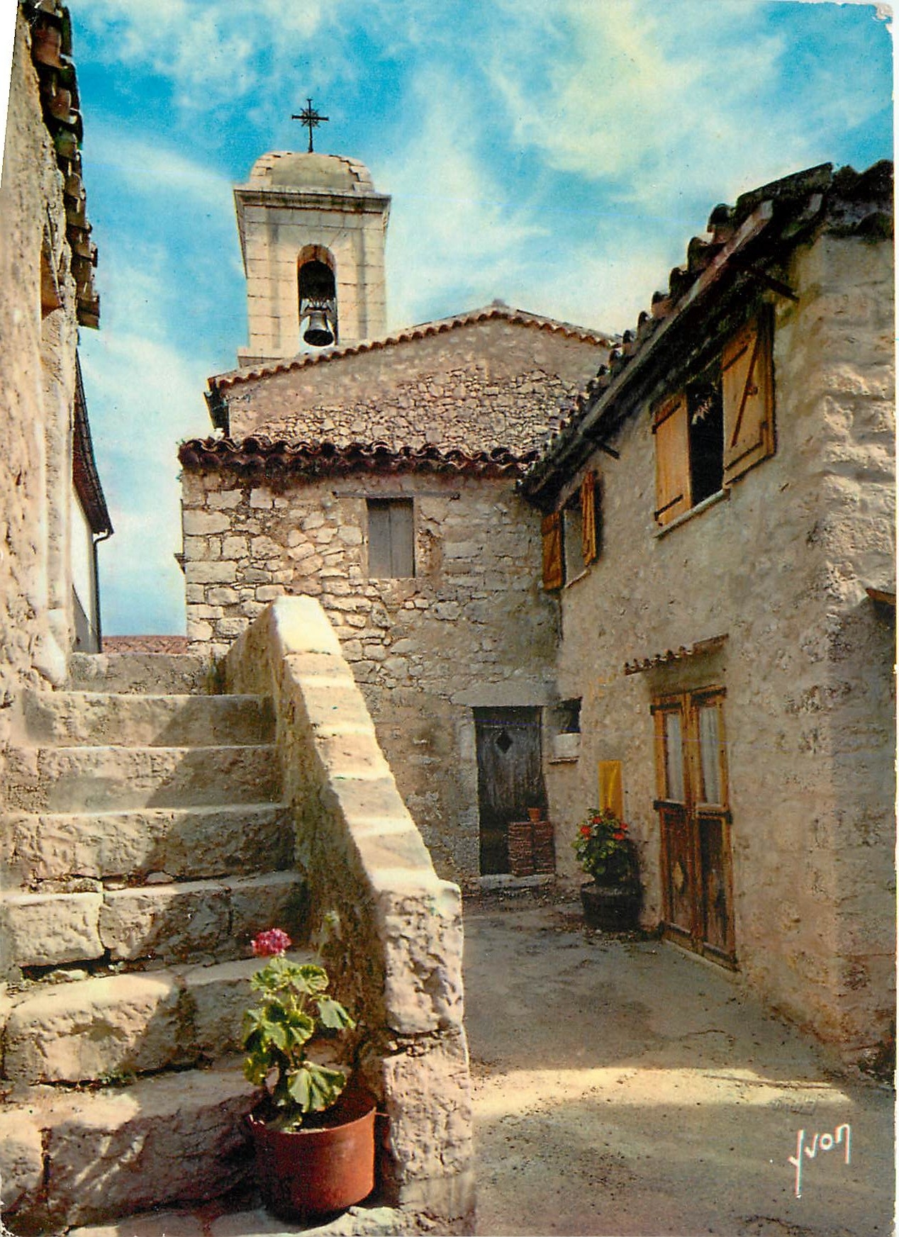 CPM Gourdon La Sarrazine AM Le Village Perche L'Eglise 