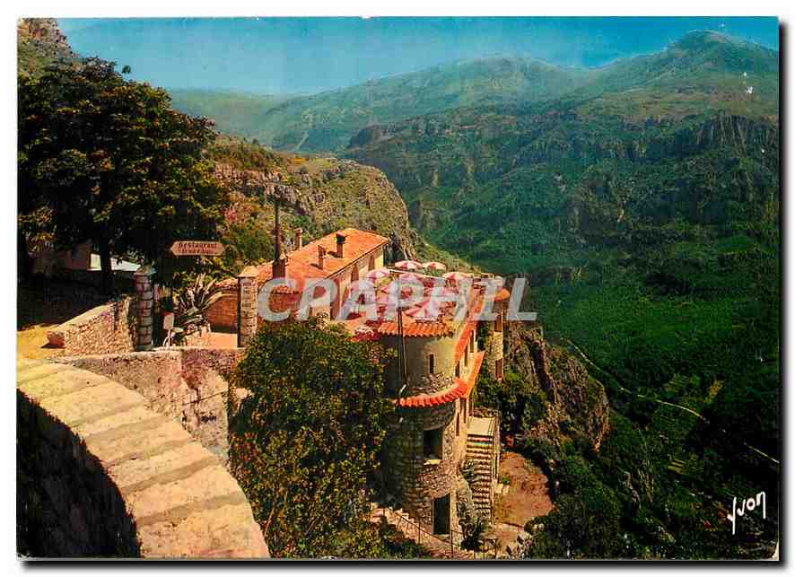 CPM Gourdon La Sarrazine Alpes Maritimes Le Restaurant Le Nid d'Aigle 