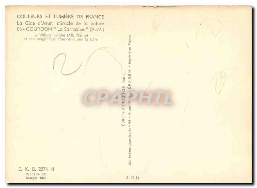 Gourdon — La Sarrazine — Éditions Jean-Jaurès — Verso