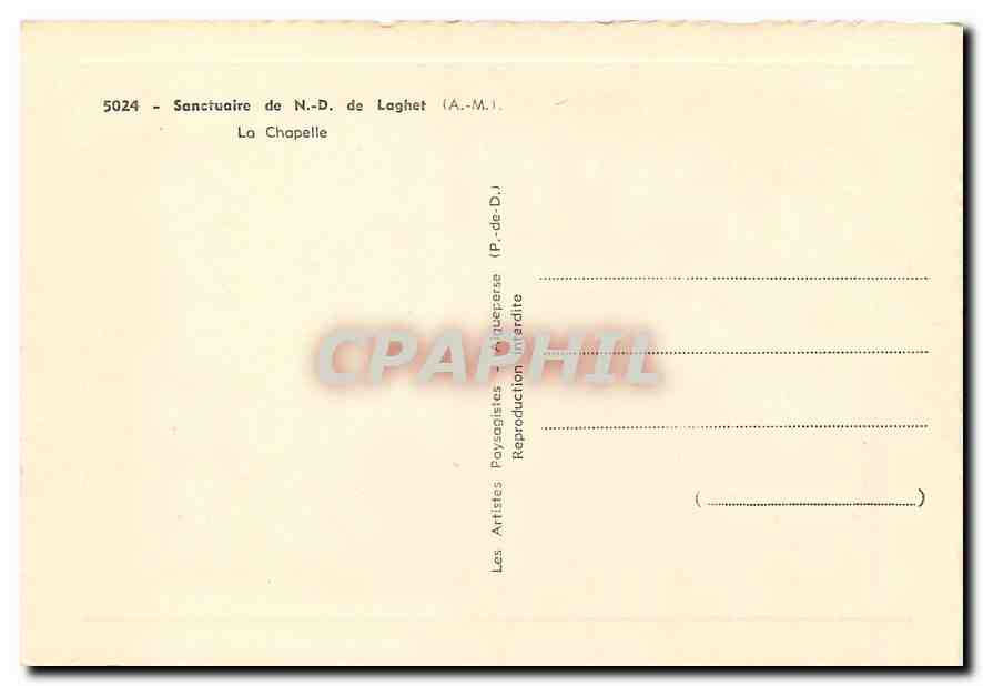 CPM Sanctuaire de ND de Laghet AM La Chapelle  — Verso