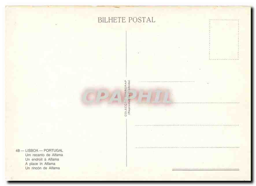 CPM Lisboa Portugal Un endroit a Alfama  — Rückseite