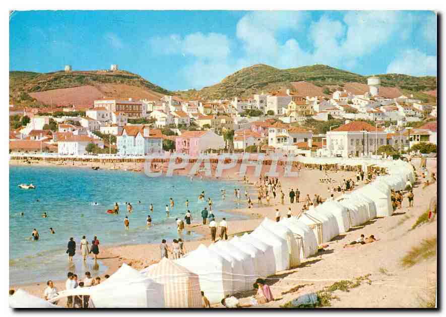 CPM S Martinho de Porto Portugal Vue de la Plage 