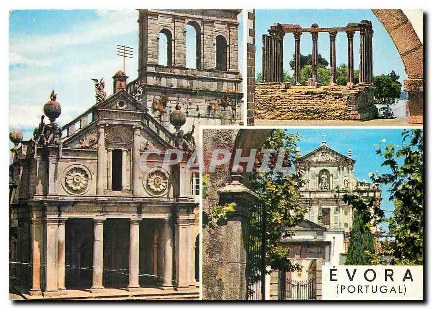 CPM Evora Portugal Notre Dame de la Grace Temple a Diane Chartreuse 