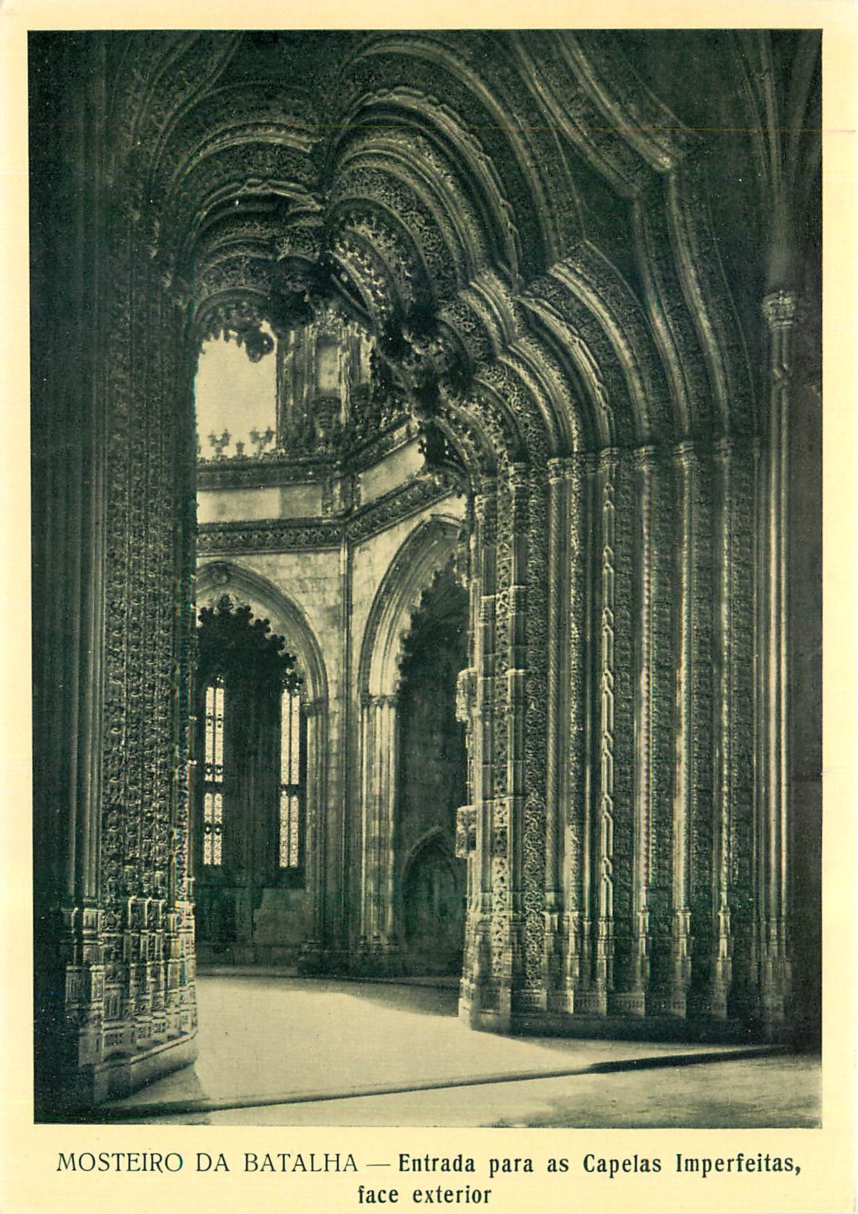 CPM Mosteiro da Batalha Entrada para as Capelas Imperfeitas face exterior 