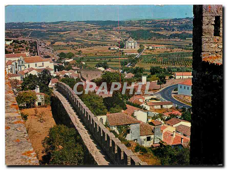 CPM Obidos Portugal Vue partiel 