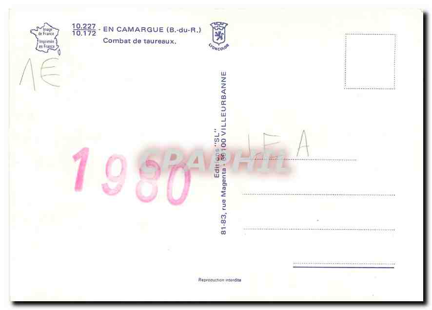 CPM En Camargue B du R Combat de Taureaux  — Back