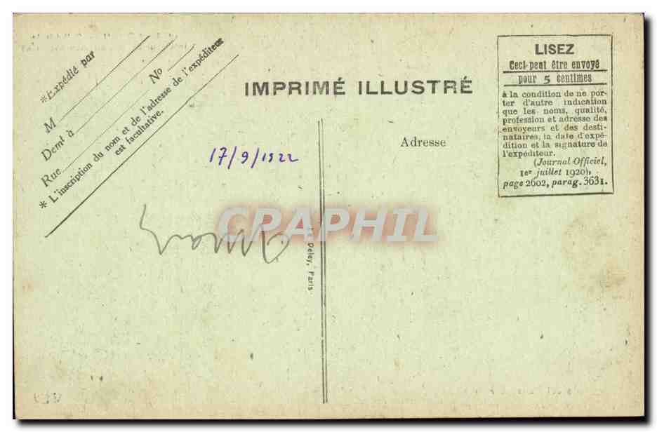Rouen-Cathedrale-Interieur de la Cour des Librairies-CPA — Verso