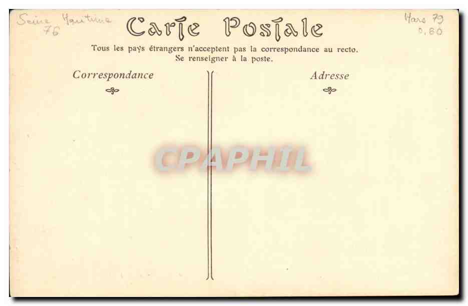 Rouen-Le Palais de Justice-CPA — Rückseite