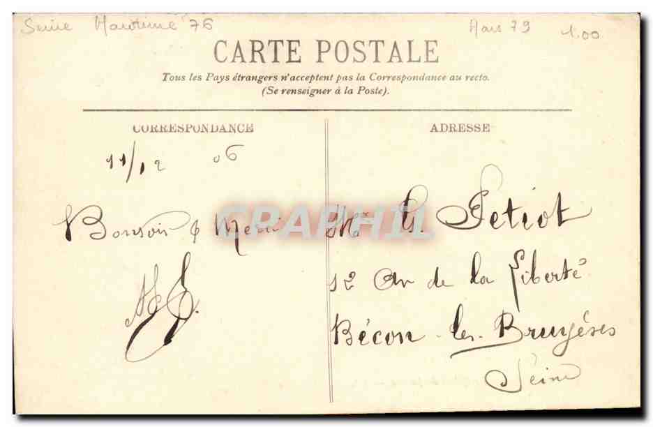 Rouen-Le Palais de Justice-CPA — Verso