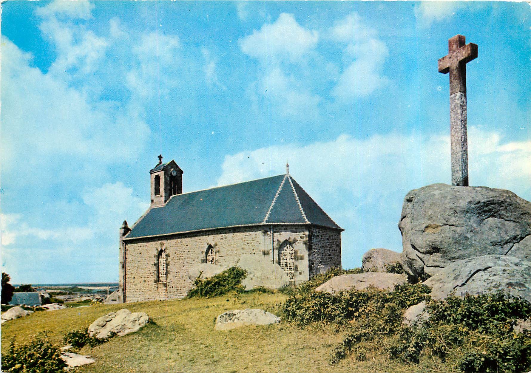 Les Îles Chausey (Manche) — La chapelle et le calvaire — Photos par Blondau, édité par Couleurs Naturelles