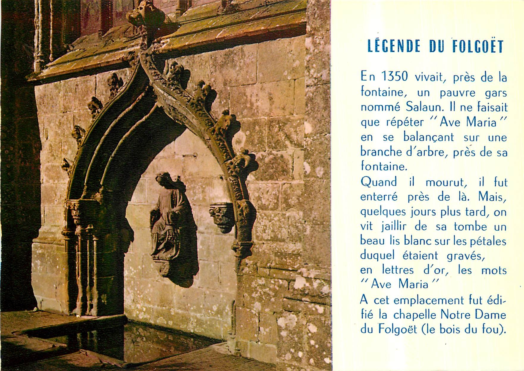 CPM Notre Dame de Folgoet La fontaine sacree 