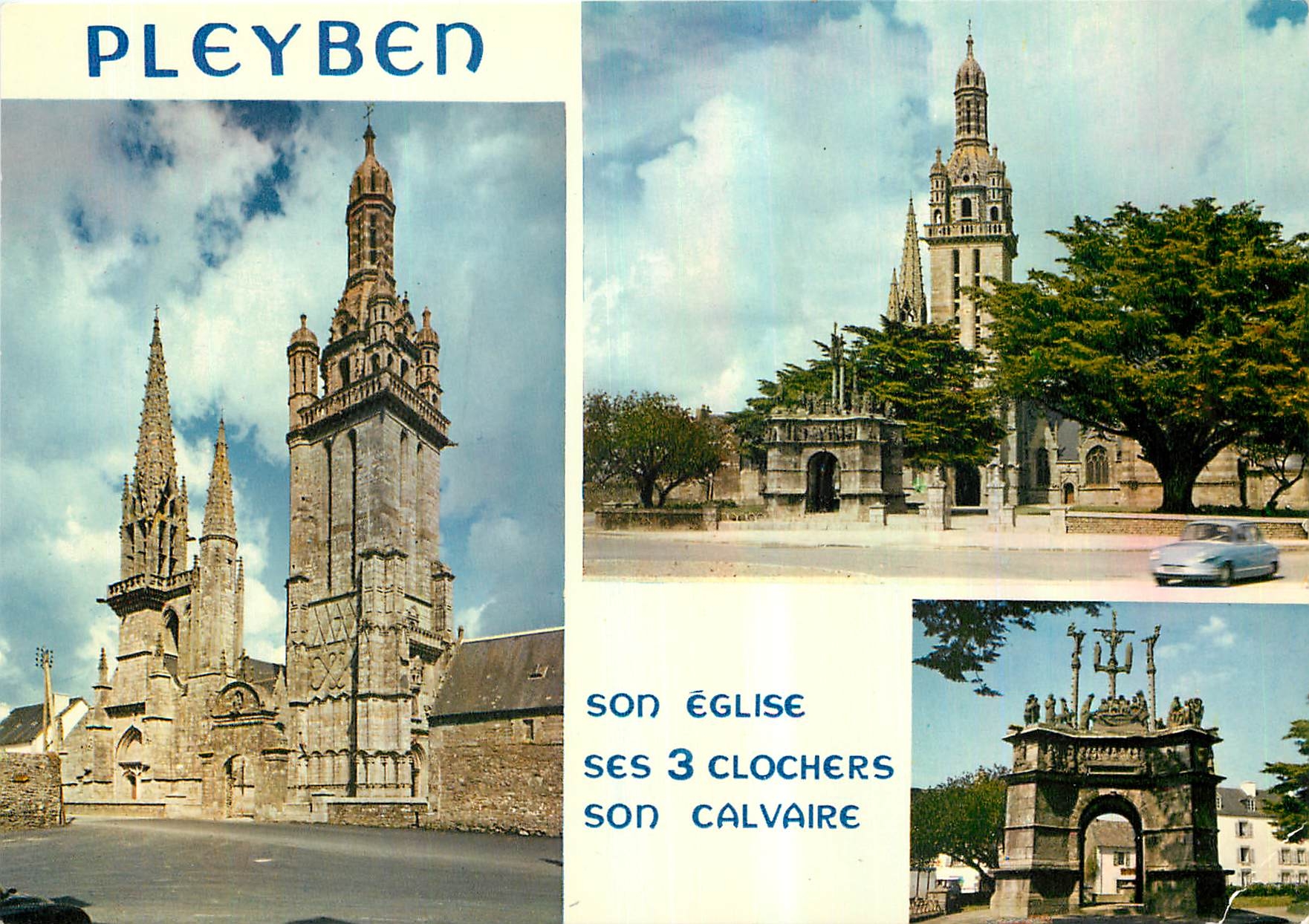 CPM Pleyben Sud Finistere Le clocher gothique la tour Renaissance 