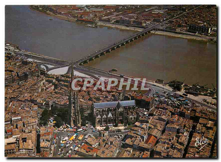 CPM Bordeaux Gironde Vue Generale sur L'Eglise St Michel 