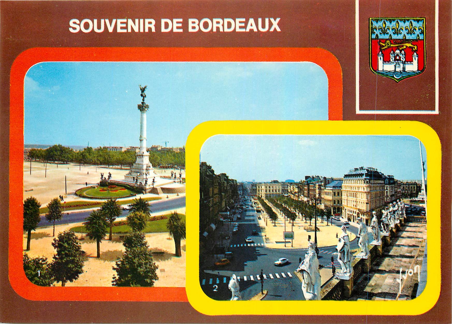 CPM Bordeaux Gironde Place des Quinconces et le Monument aux Girondins 