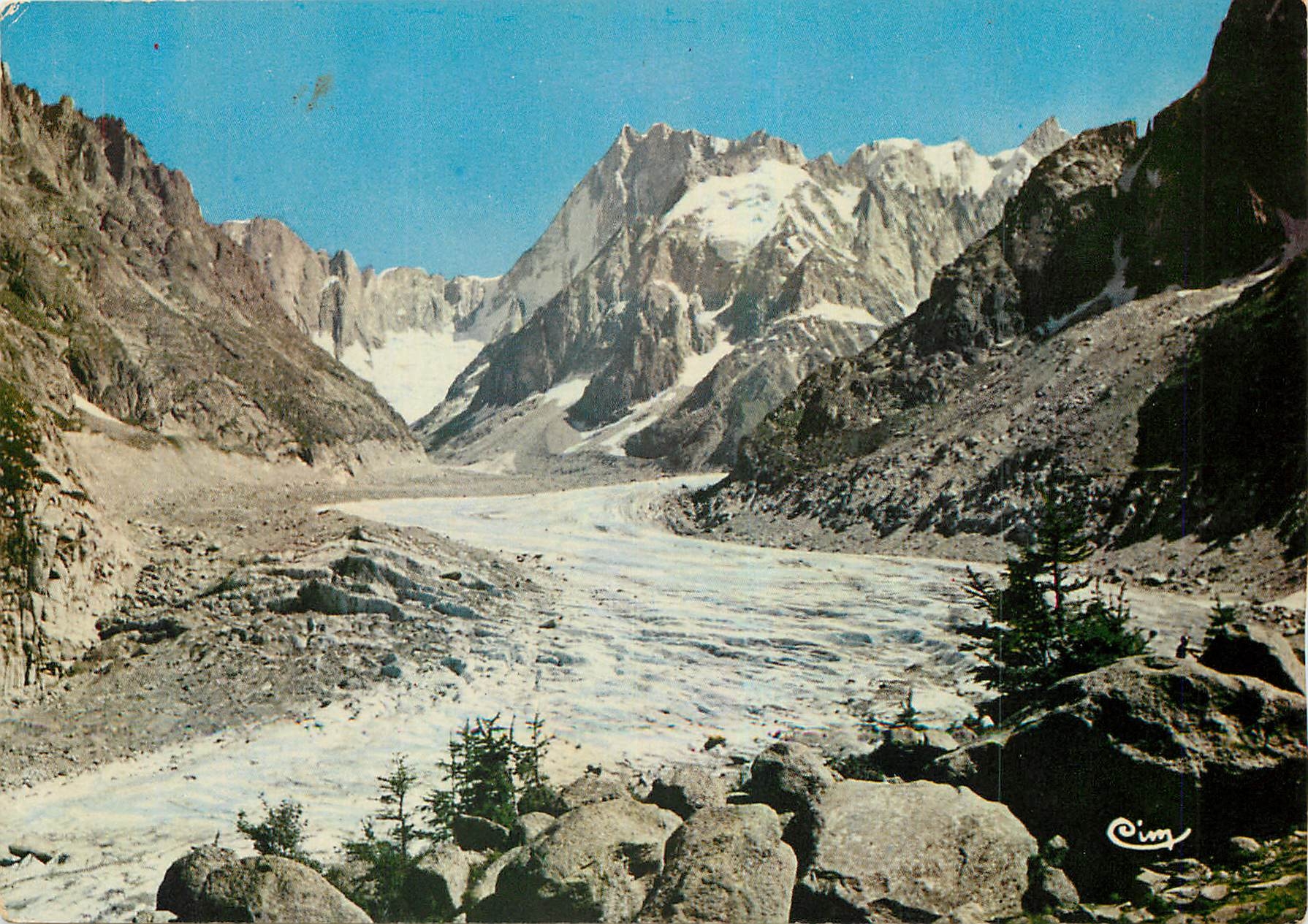 CPM Chamonix Mont Blanc Hte Savoie La Mer de Glace et le Massif des Grandes Jorasses 