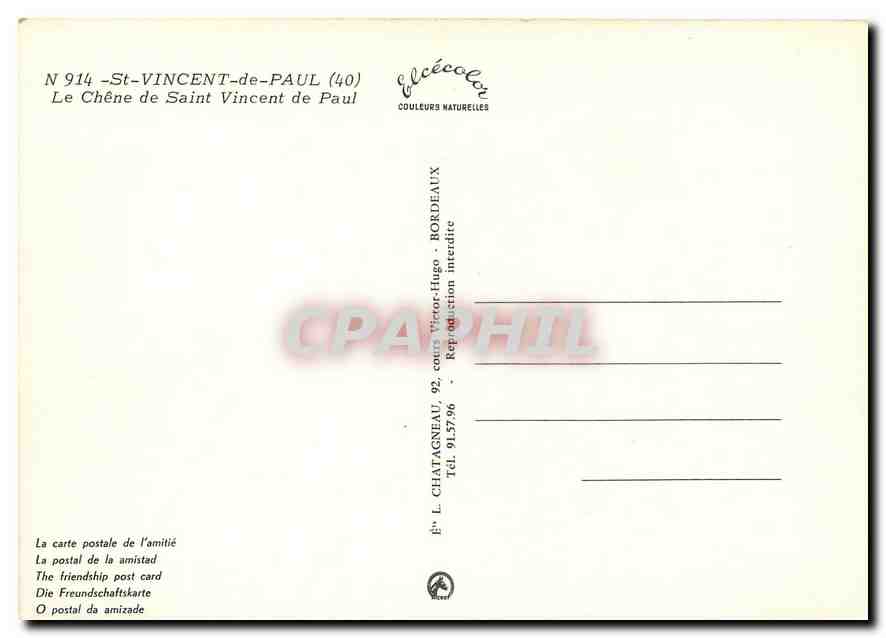 CPM St Vincent de Paul La Chene de Saint Vincent de Paul  — Rückseite