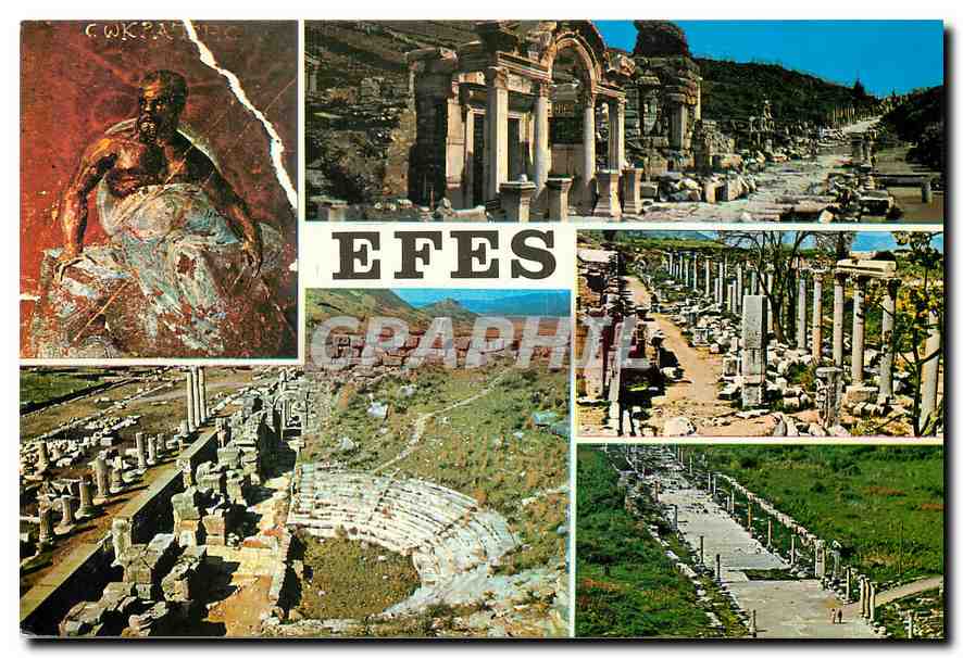CPM Efes Socrates Temple d'Hadrian Theatre Odeon Agora Rue du Port 