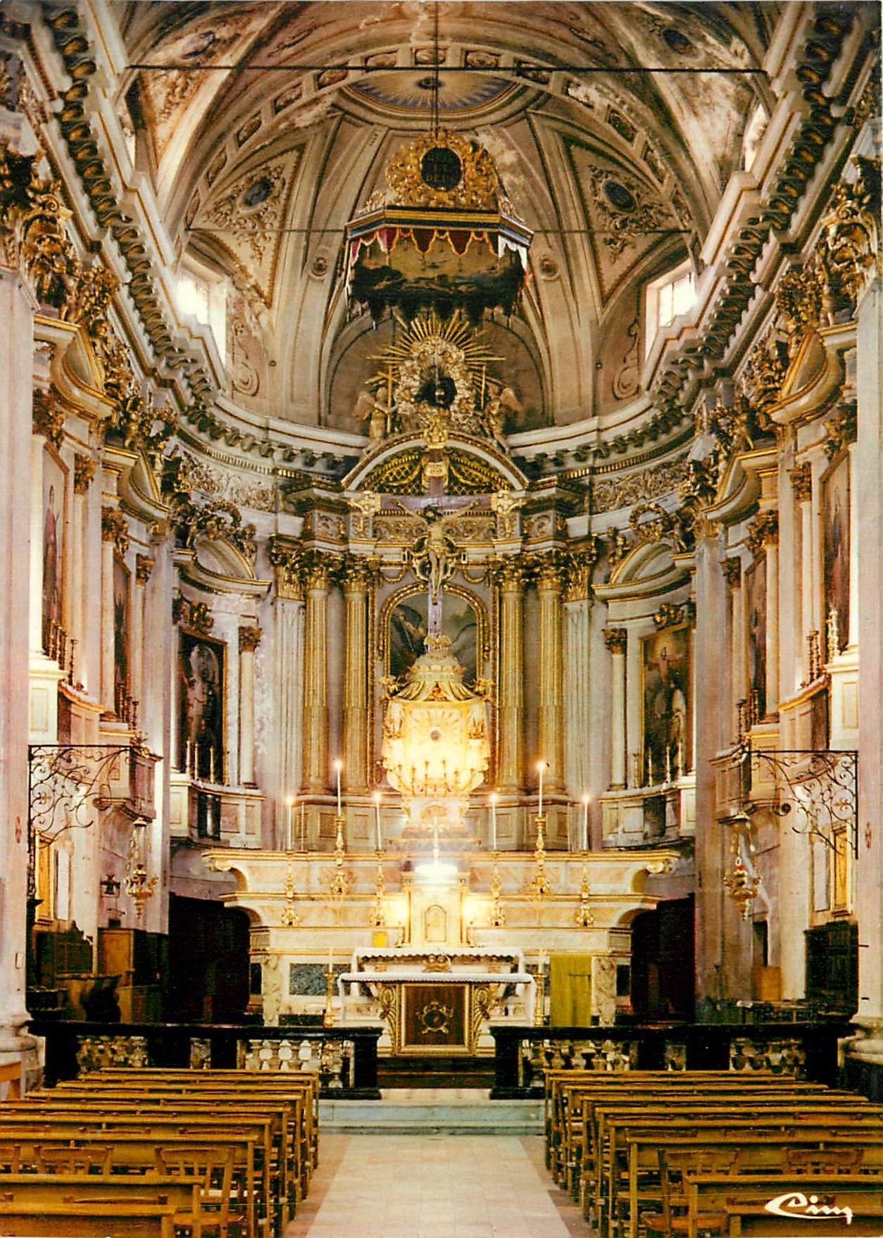 CPM Sospel Alp Mar Interieur de l'Eglise St Michel 