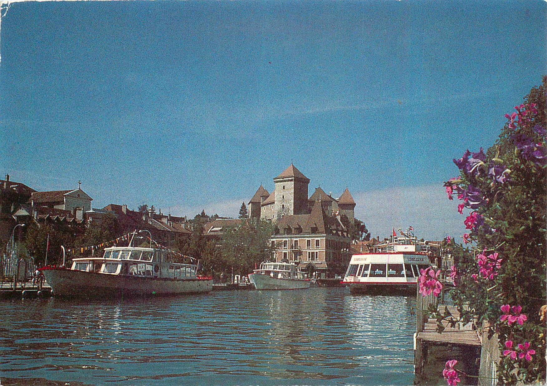 CPM Annecy Haute Savoie Le port et le chateau 