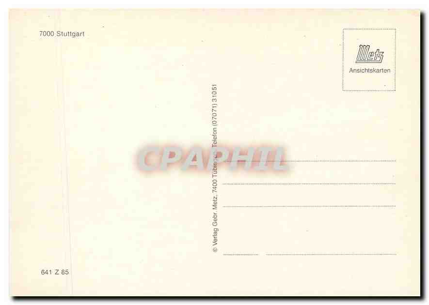 CPA Stuttgart  — Rückseite