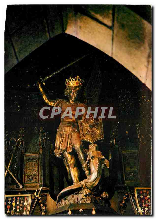 CPM Le Mont Saint Michel Interieur de l'Eglise Paroissiale l'Archange Saint Michel 