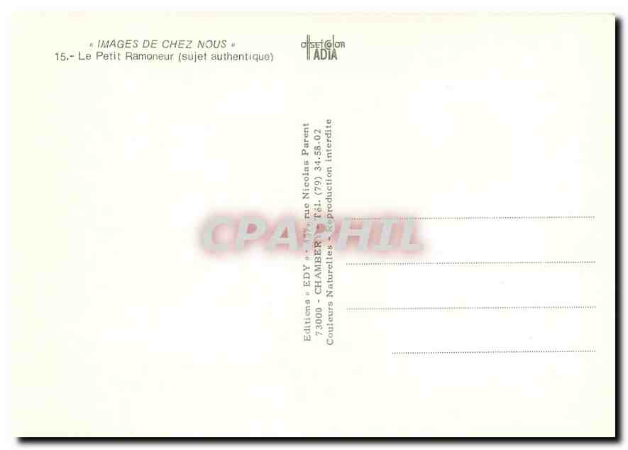 CPM Images de Chez Nous Le Petit Ramoneur sujet authentique  — Verso