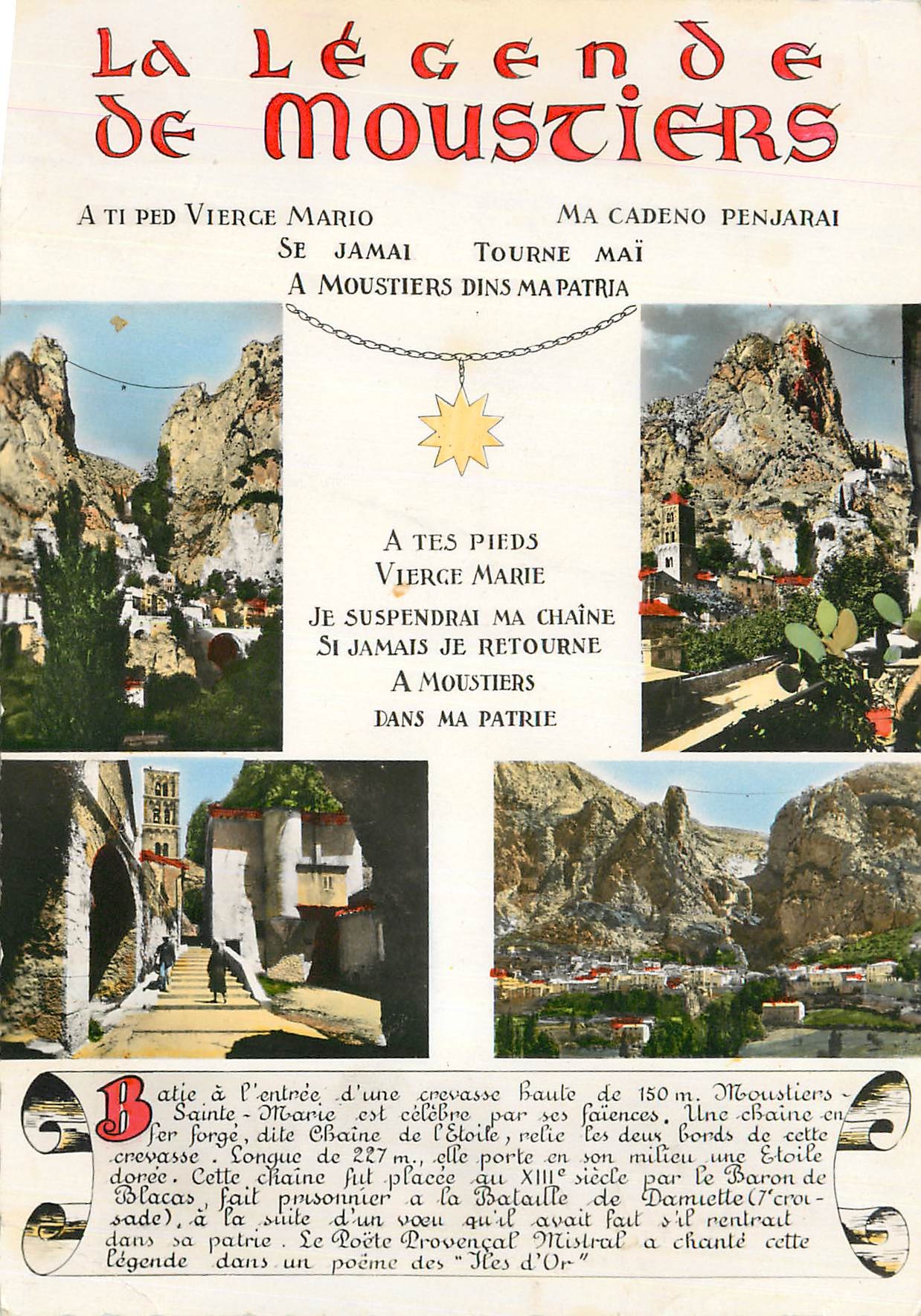 CPM La Legende de Moustiers Sainte Marie 