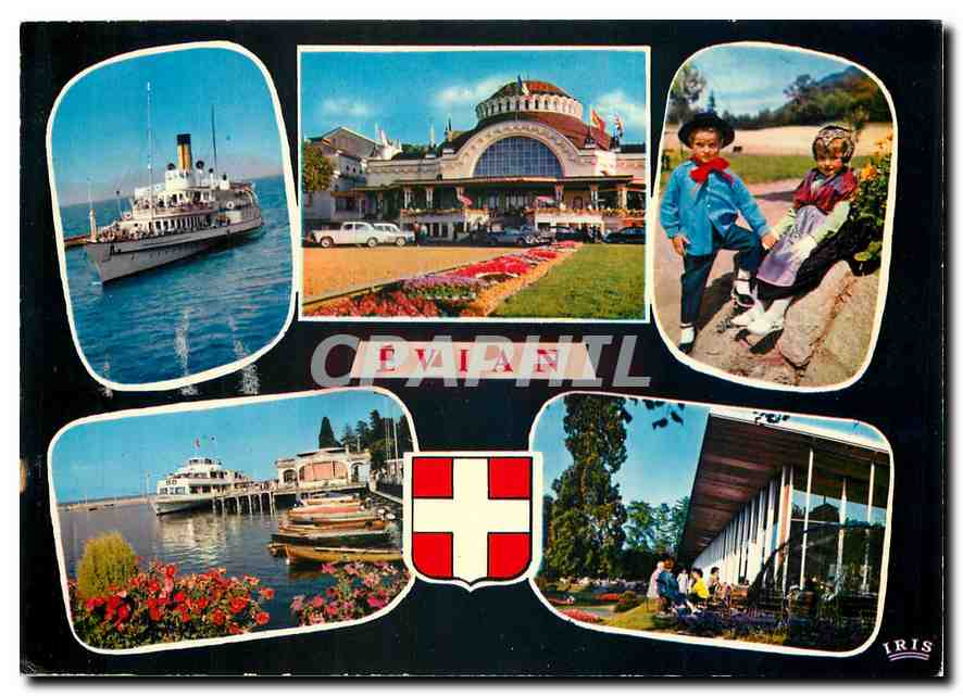 CPM Evian les Bains Le port le casino 