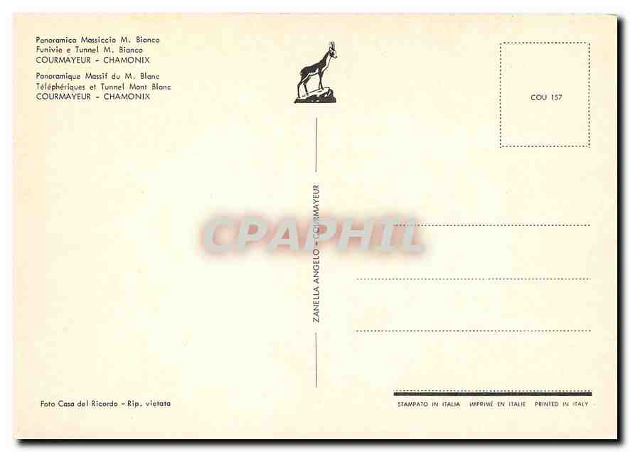 CPM Courmayeur Chamonix  — Verso