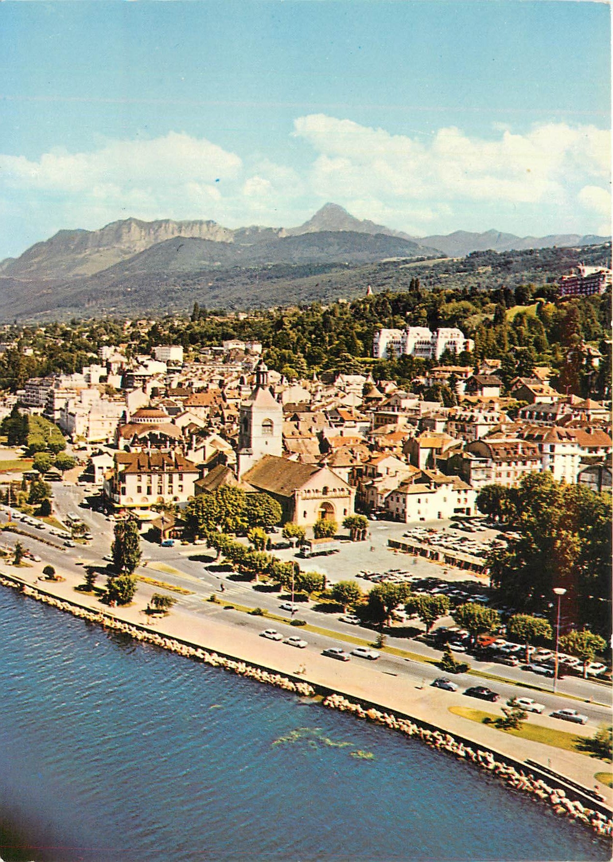 CPM Evian les Bains Vue aerienne le Lac Leman 