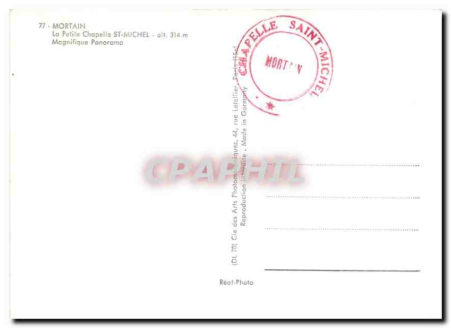 CPM Mortain La Petite Chapelle St Michel  — Verso