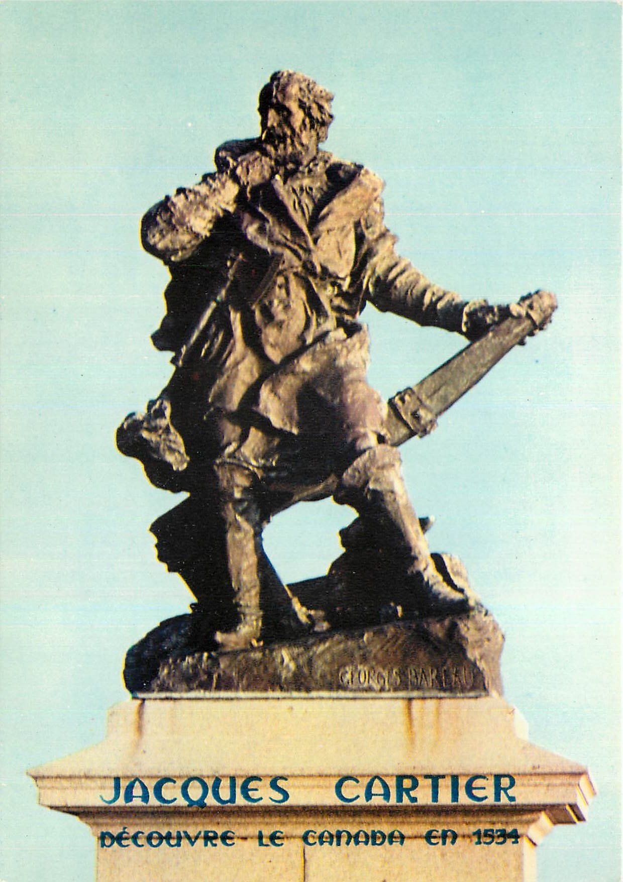 Jacques Cartier — statue de Georges Barbeau — édition Iris Jos
