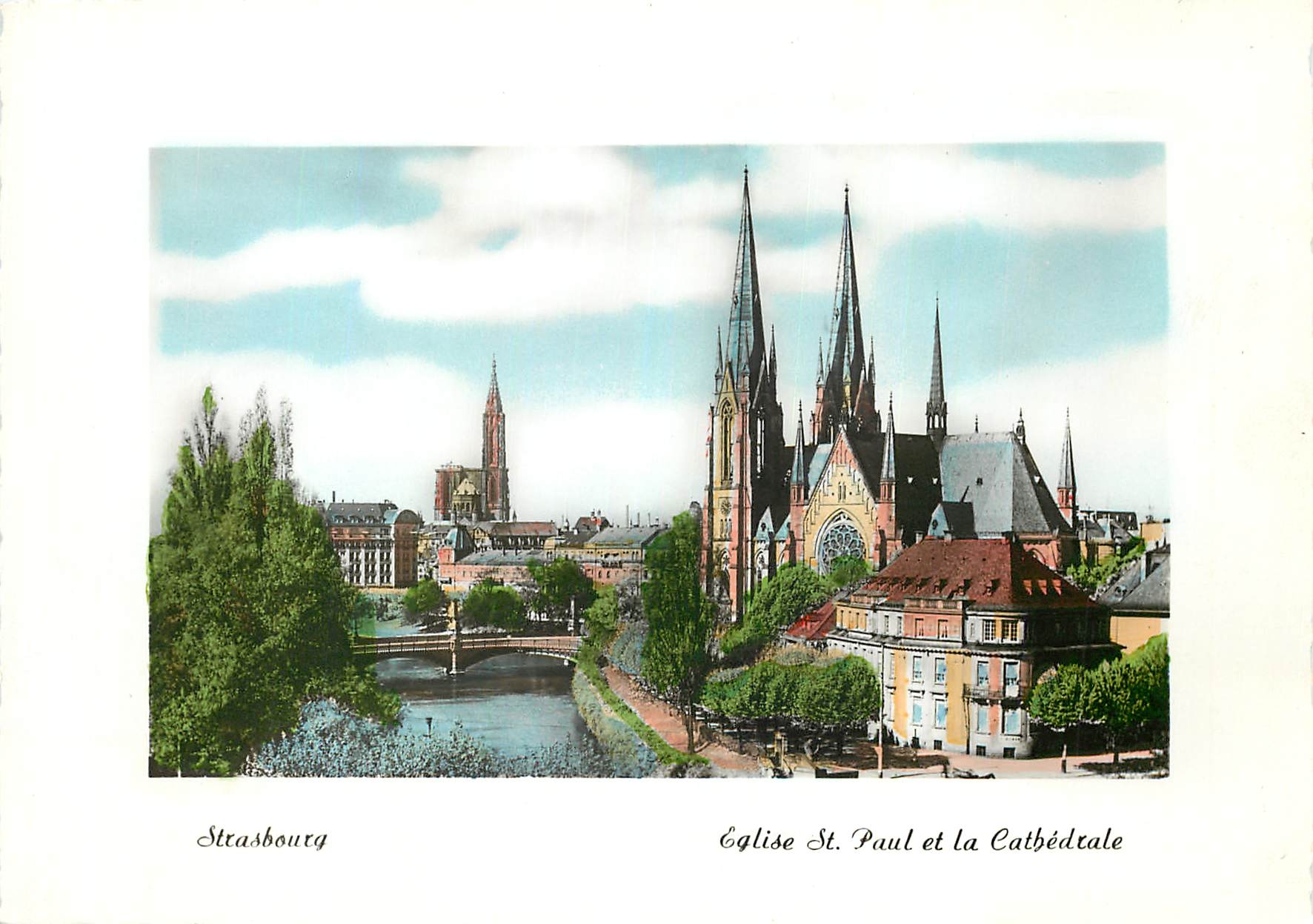 CPM Strasbourg Eglise St Paul et la Cathedrale 