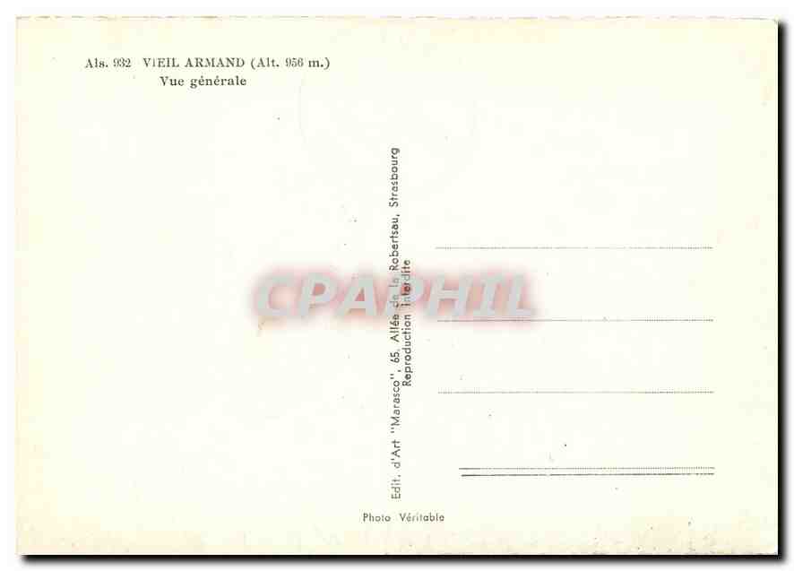 CPM Vieil Armand Vue generale  — Back