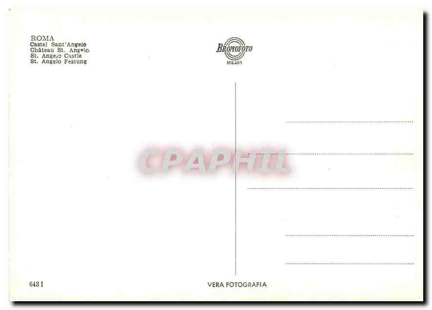 CPM Roma Chateau St Angelo  — Rückseite