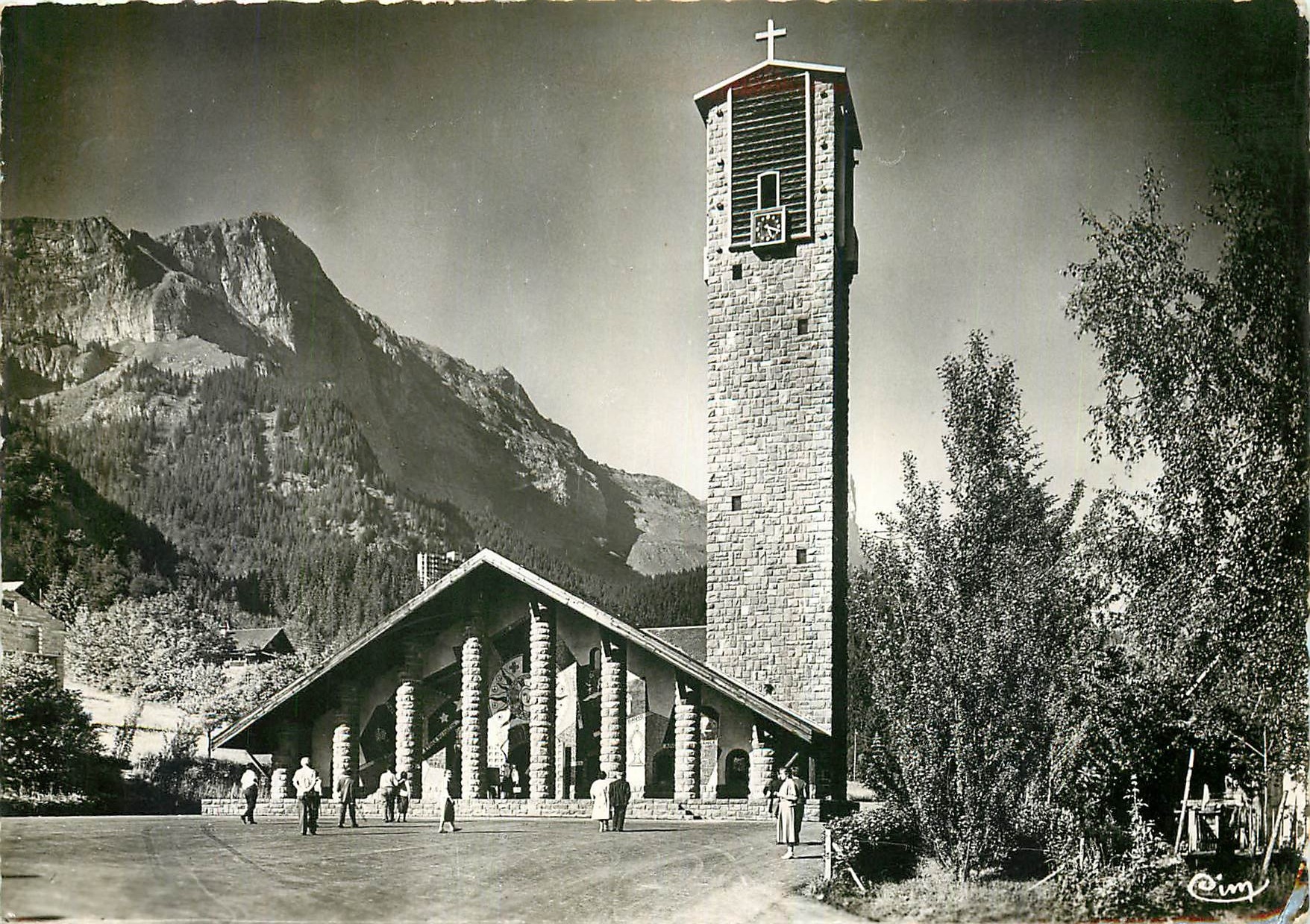 Plateau-d'Assy (Haute-Savoie) — Notre-Dame de Toute Grâce et le Dérochoir — Comité Imp. 'C.A.M.' Paris